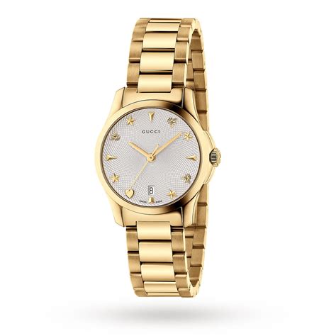 gucci watch gold womens|Gucci bezel watches for women.